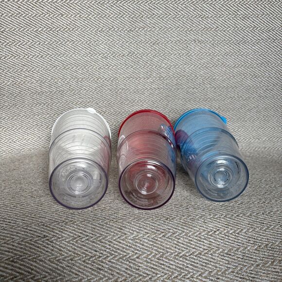 Tervis Tumbler 24oz Clear Cup Lot Of 3 USA Bangles Sandals - Picture 3 of 3